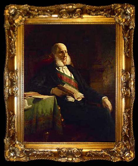 framed  Friedrich von Amerling Portrait of Anton Ritter v, ta009-2